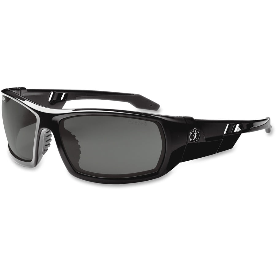 Ergodyne Skullerz Fog-Off Smoke Lens Safety Glasses Durable, Flexible, Non-slip, Scratch Resistant, Anti-fog, Perspiration Resistant - Ultraviolet Protection - Polycarbonate Lens, Nylon Frame, Polycar