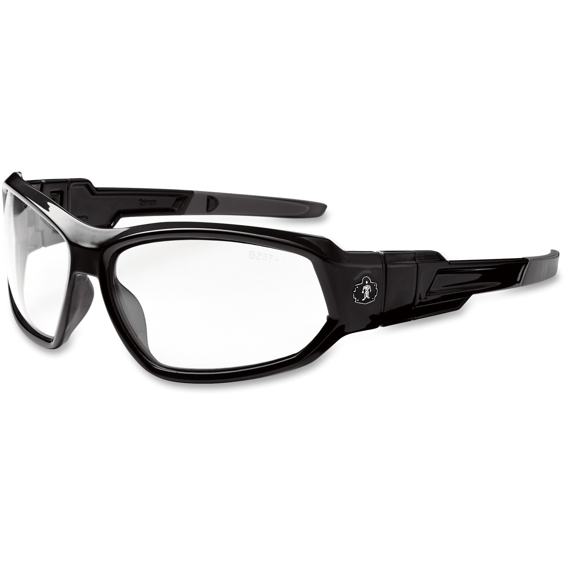 Ergodyne Skullerz Loki Safety Glasses/ Goggles- Black Fame, Clear Lens