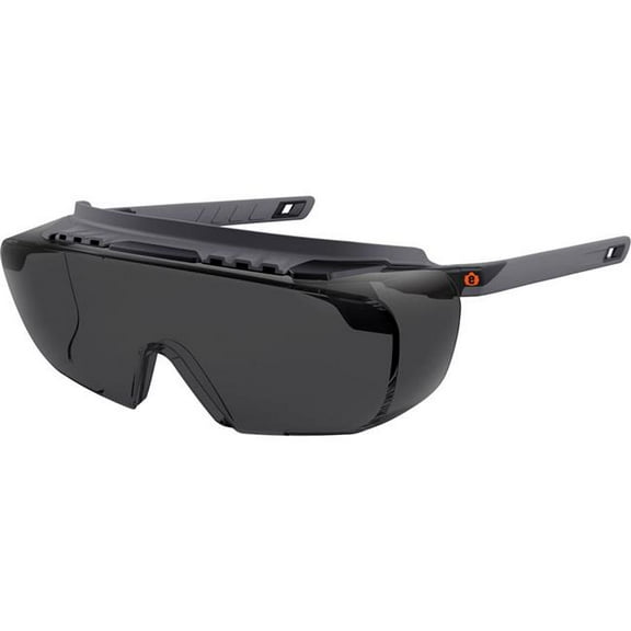 Ergodyne B3139669 Skullerz OSMIN-AFAS Half Frame Safety Glasses Smoke Lens Matte Black Frame