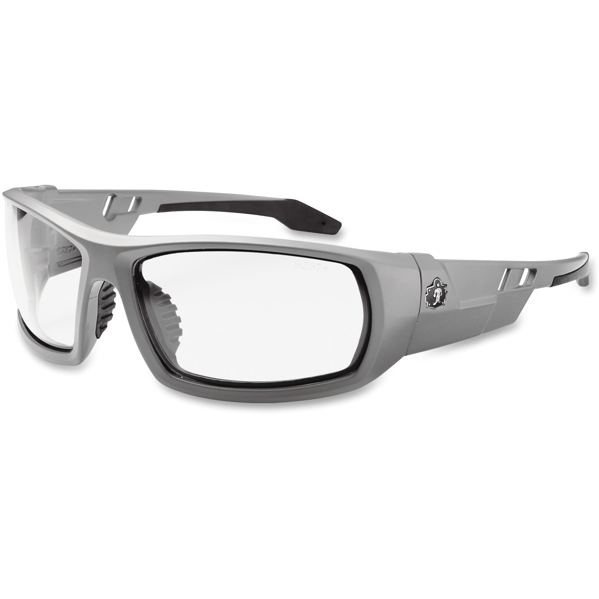 Ergodyne Skullerz Odin Anti-Fog Safety Glasses- Gray Frame, Clear Lens