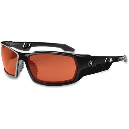 Ergodyne Skullerz Odin Safety Glasses // Sunglasses, Black, Copper Lens
