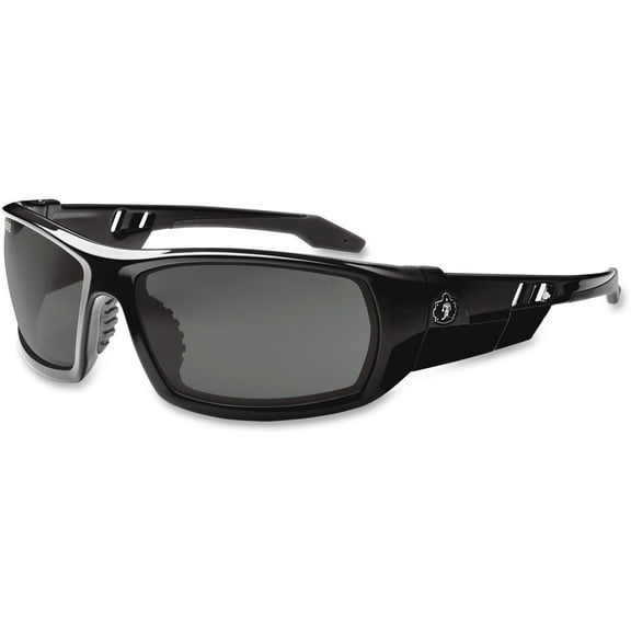 Ergodyne Skullerz Odin Safety Sunglasses- Black Frame, Smoke Lens