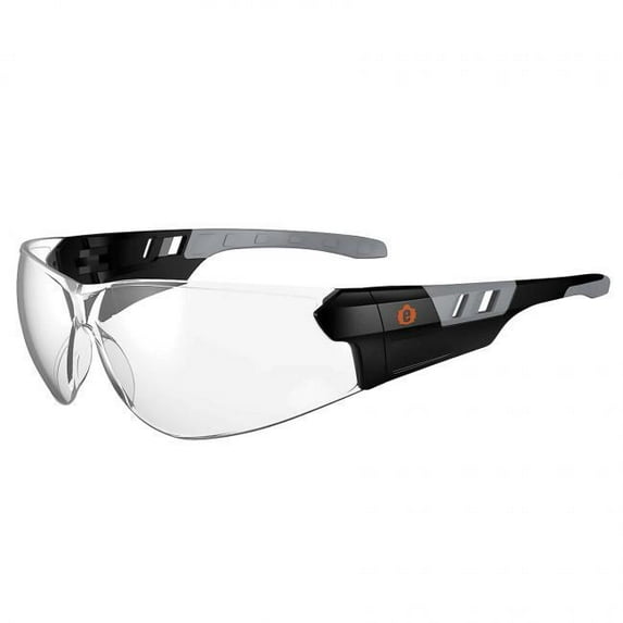 Skullerz 59100 SAGA Frameless Safety Sunglasses, Matte Black & Clear Lens