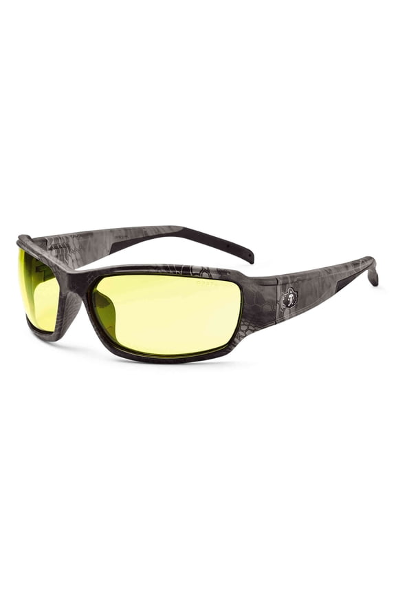Skullerz® Thor Safety Glasses // Sunglasses, Kryptek Typhon, Yellow Lens