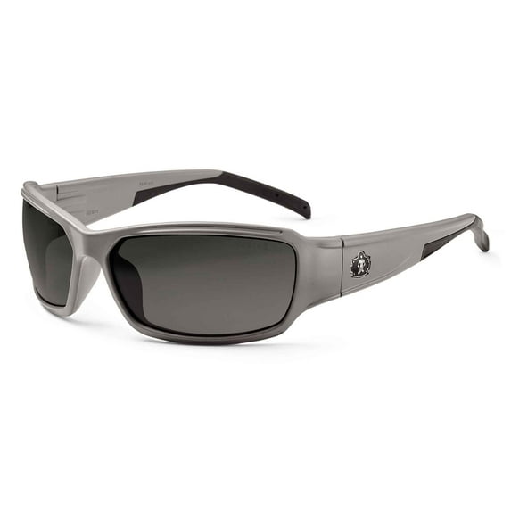 Ergodyne Skullerz® Thor Safety Glasses // Sunglasses, Matte Gray, Polarized Smoke Lens