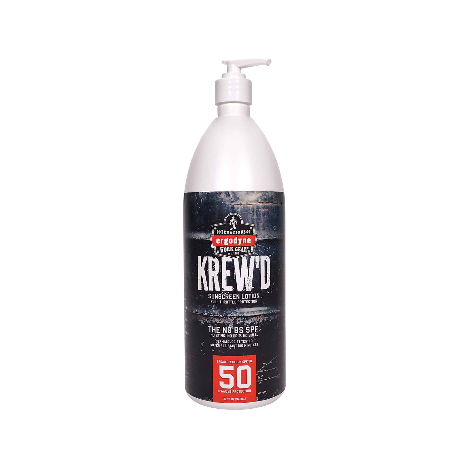 Ergodyne KREW'D Sunscreen Lotion SPF 50 32 Oz. (16635)