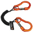 thumbnail image 1 of Ergodyne Squids® 3166 Coil Tool Lanyard with Dual Carabiners - 2lbs / 0.9kg, Black, 1 of 5
