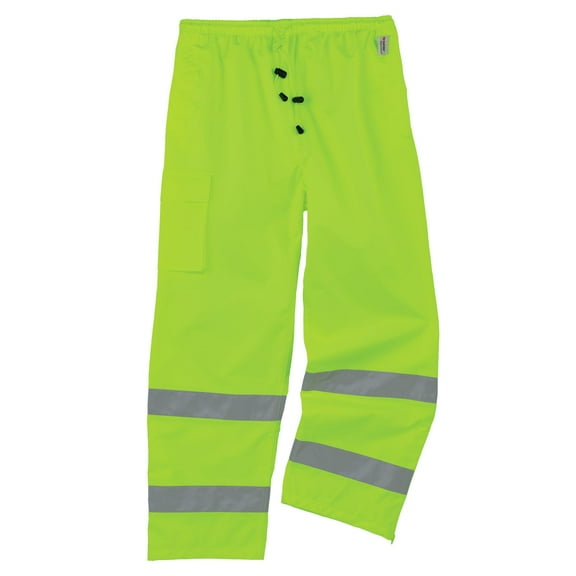 Ergodyne Unisex Adult Class Hi-vis Reflective Rain Pants, Lime, 5X-Large US CA2