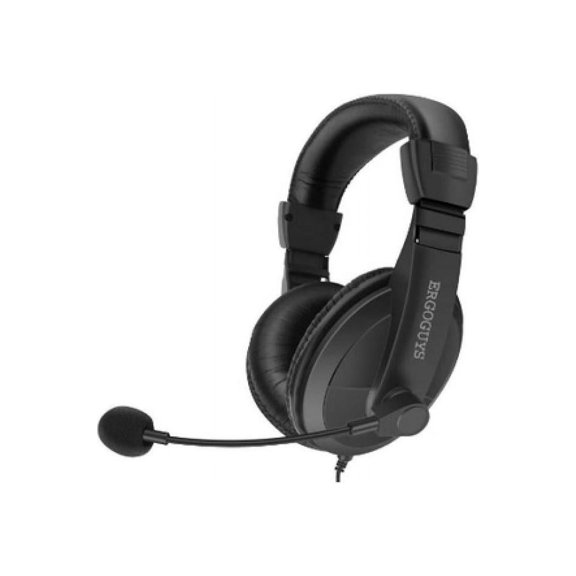 Ergoguys Black Lightweight Headset with Adjustable Mic