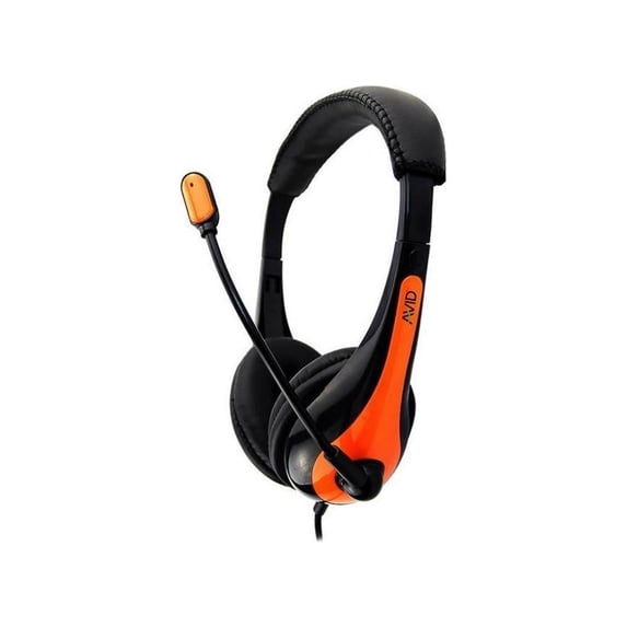 Ergoguys Headset with Noise Canceling Microphone and 3.5MM Plug, Orange