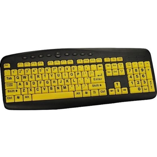 Ergoguys High Visibility Large Print Soft Touch Wired Keyboard