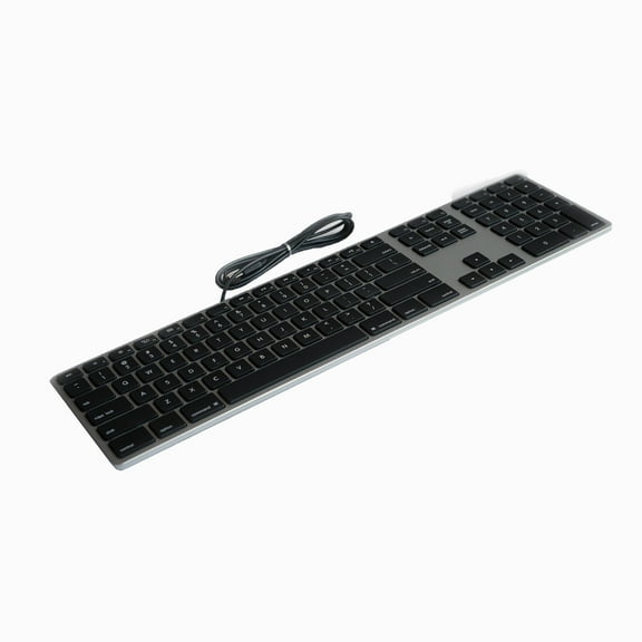 Matias Unisex Space Gray Wired Aluminum Keyboard For Mac - Typewriter