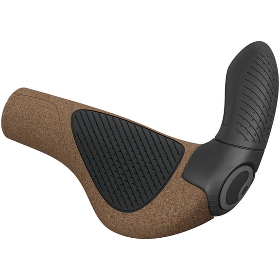 Ergon GP3 Evo BioKork Grips - Lock-On, Large, Black/Tan