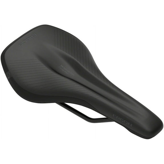 Ergon SR Allroad Core Comp Saddle - Black/Gray Synthetic Relief Channel MD/LG