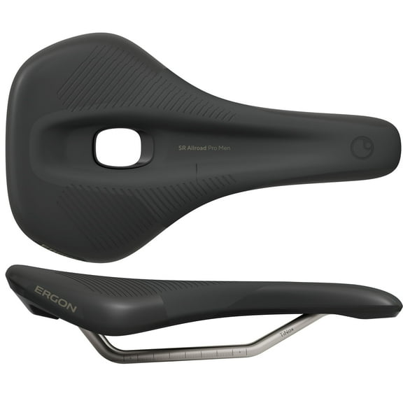 Ergon SR Allroad Pro Saddle - TiNox SL, Black, Men's, Medium/Large
