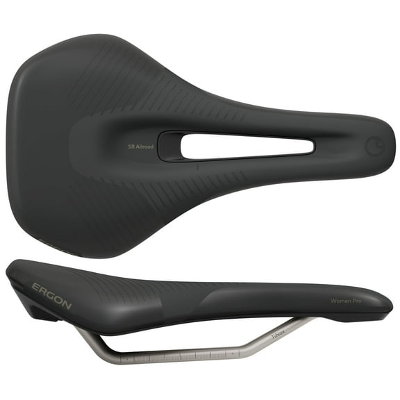 Ergon SR Allroad Pro Saddle - TiNox SL, Black, Women's, Medium/Large