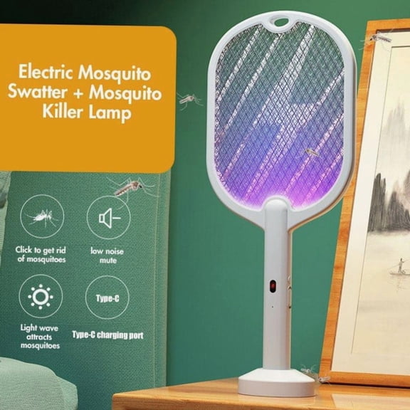 Ergonomic 1 Electric Mosquito Swatter Mosquito Killer Lamp 3 in; Typpkmm