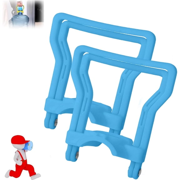 Ergonomic 15L Water Bottle Carrier, Labor-Saving Lifting Handle with Rubberized Grip, Anti-Pain Tool for Heavy Blue Jugs