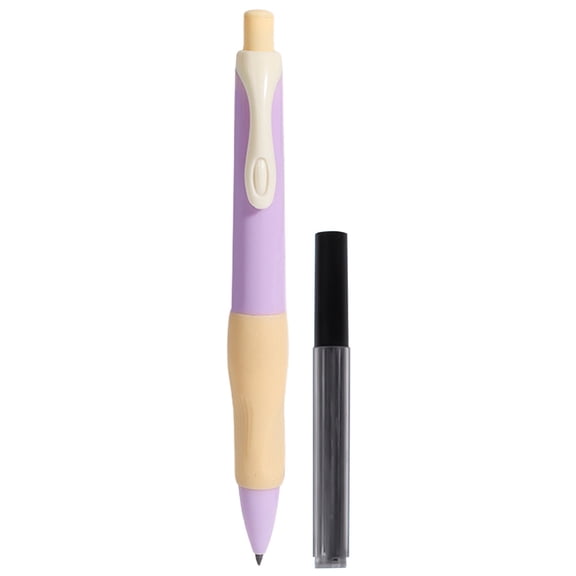 Ergonomic 2mm Automatic Pencil, Oimcto Thick Lead Mechanical Pencil with Soft Cushioned Grip, Break-Resistant for Writing, Painting & Sketching, Refillable & No Sharpening Needed, Violet