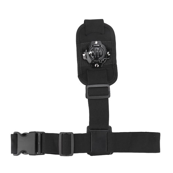 Ergonomic 360 Degree Rotatable Chest Harness Mount Adapter For Action Cameras Featuring Adjustable Shoulder Straps