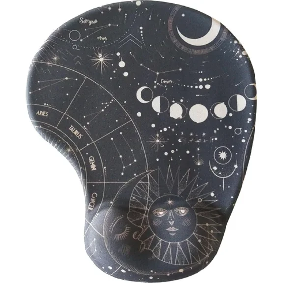 Ergonomic 3D Gel Mouse Pad With Wrist Rest, Non-Slip, Portable, Black