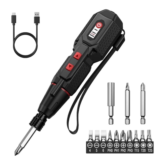 Ergonomic 4.2V Rechargeable Electric Screwdriver Set High Torques Cordless Design With LED Light And Multiple Accessories