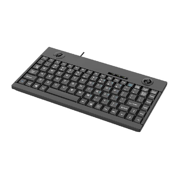 Ergonomic 88Key Keyboards With Integrated Opticals Trackball Mouse Function USB Wireds Industrial