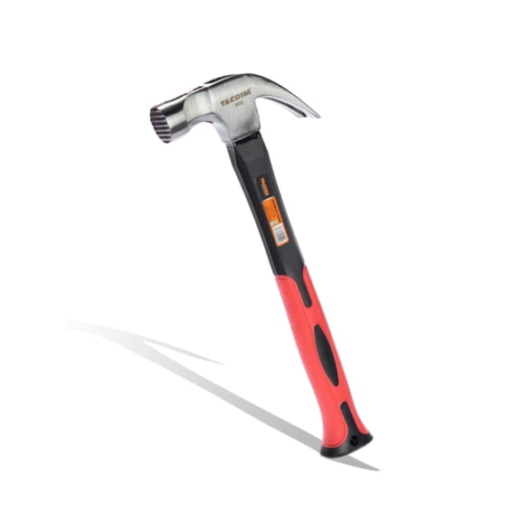 Ergonomic 8oz Fiberglass Claw Hammer with Magnetic Nail Puller Non-Slip TPR Grip, Plastic-Coated Metal, Perfect for Outdoor & Home Repairs, Great Gift for Valentines Day & Fathers Day