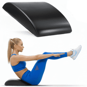 Ergonomic Ab Mat Sit Up Pad   Core Trainer with Foam Support & Non-Slip Cover Black