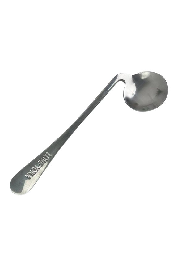 Ergonomic Adaptive Feeding Spoon, Bendable Stainless Angled Utensil, Deep Bowl Elderly Care Spoon, Right/Left Hand Curved Dining Scoop, Comfortable Grip Feeding Tool, Durable Care Dining Spoon