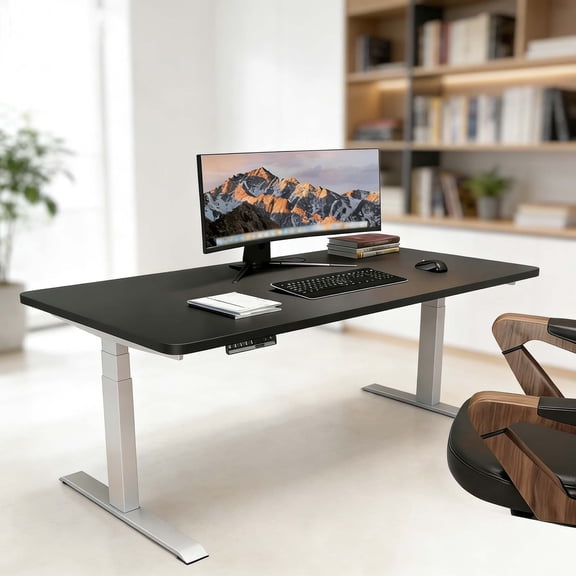 Ergonomic Adjustable Desk - Electric Standing Office Desk with 3 Memory Presets, Sit-Stand Table for Home Office/Study/Gaming