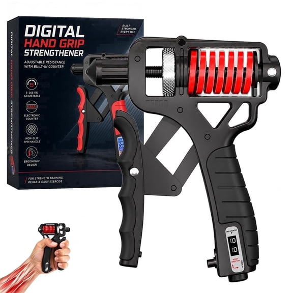 Ergonomic Grip Strength Trainer with H-Shaped Design, Adjustable 5-165 kg Resistance