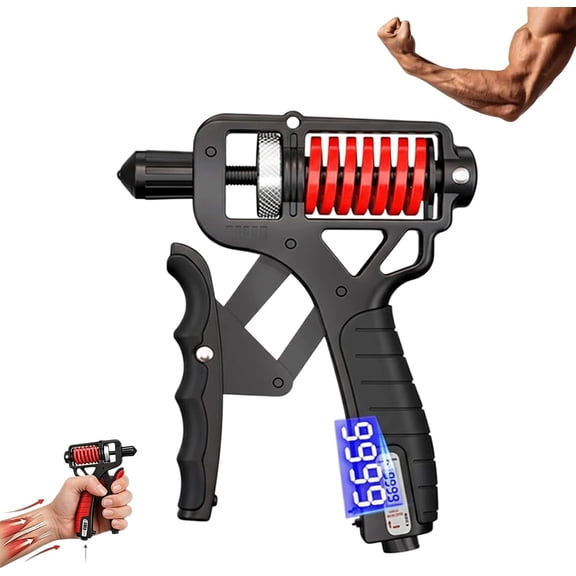 Ergonomic Adjustable H-Grip Hand Trainer With Counter | Adjustable Resistance Range,Durable Alloy Steel Build,Ergonomic Non-Slip Grip,Portable Workout Design