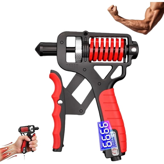 Ergonomic Adjustable H-Grip Hand Trainer With Counter | Adjustable Resistance Range,Durable Alloy Steel Build,Ergonomic Non-Slip Grip,Portable Workout Design