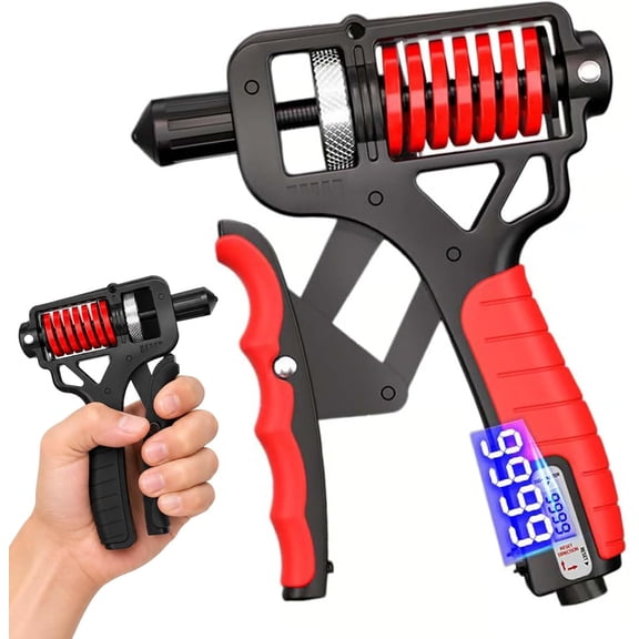 Ergonomic Adjustable H-Grip Hand Trainer, Forearm Strengthener with Counter, 11-330LB Grip Strength Trainer with Dual Spring, Non Slip Handle for Home Gym Office Workout