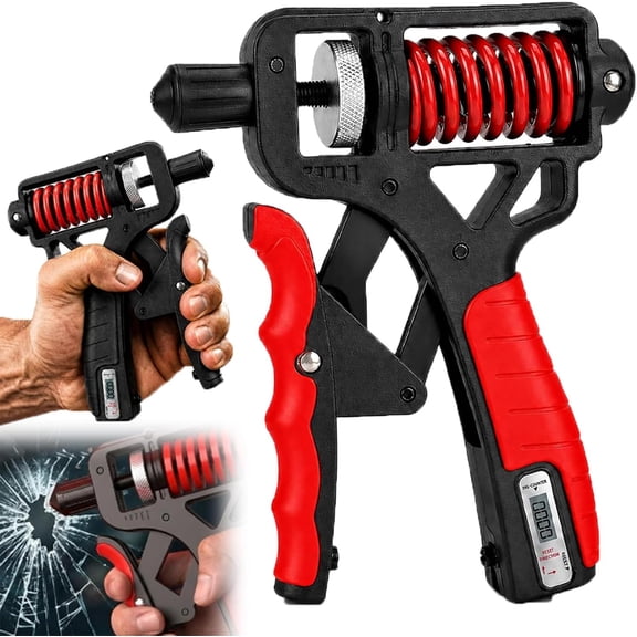 Ergonomic Adjustable H-Grip Hand Trainer,Heavy-Duty Adjustable Counting Grip Strengthener,Grip Strengthening Tool with Counting for Rehab or Heavy Training