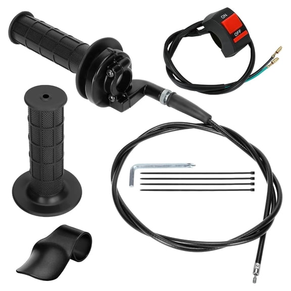 Ergonomic All Terrain Vehicle Throttles Cable Assembly Featuring Combined Accelerator Mount And Safety Cutoff Switches