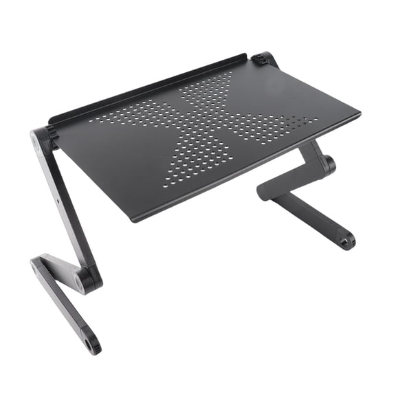Ergonomic Aluminum Alloy Bed Desk Liftable Portable Lightweight Foldable Laptop Table Stand for Home Office Work Study Reading and Eating