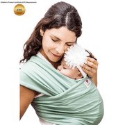 Ergonomic Baby Carrier for Newborn to Toddler, Cotton Adjustable Slings. Green, Amamantas.
