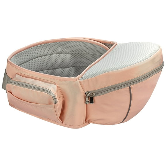 AGUDAN Ergonomic Hip Seat Baby Carrier with Storage Pocket, Adjustable Waist Support for 0-36 Months Newborn and Toddler, Pink