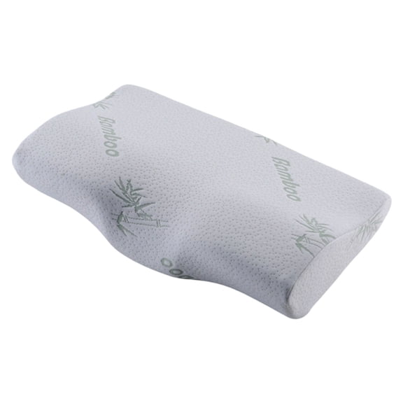 Ergonomic Bamboos Fiber Pillow 3D Zoned Cervical Support Slow Recovery Memory Foam Core