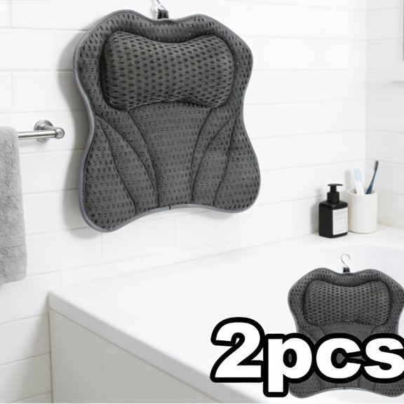 Ergonomic Bathtub Pillow with Breathable Mesh Design and Secure Suction Cups for Ultimate Relaxation
