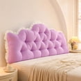 thumbnail image 1 of Ergonomic Bed Backrest Cushion, Cotton Headboard Support Pillow For Reading Resting Lumbar And Back Support In Bedroom Purple, 1 of 6