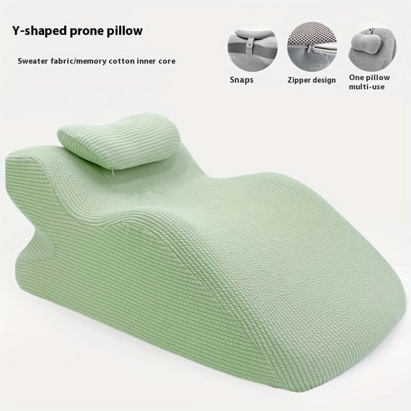 Ergonomic Bed Pillow - Multi-purpose Backrest/Prone Pillow/Lying Pillow, Neck And Back Support, Removable Pillowcase, for Sleeping Reading Office, Birthday Gift