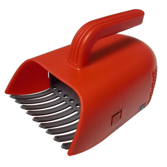 Ergonomic Berry Picker Tool, Plastic Comb & Metal Handle Blueberry Cranberry Harvest Scoop with Basket, Efficient Fruit Collector, Easy Clean Design, Red