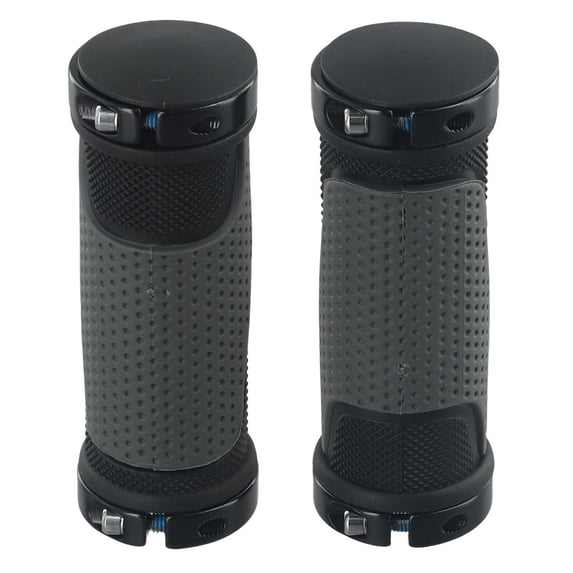 Ergonomic Bicycle Handlebar Grips Tpr Rubber With Aluminum Lock Ring 90Mm Length 22.2Mm Inner Diameter Multiple Colors Available Black