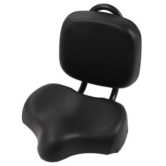 Ergonomic Bike Seat with Backrest, Shock Absorbing Cushion for Tricycles and Electric Vehicles, Adjustable Height, Leather and Foam for Comfort