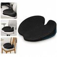 thumbnail image 1 of Car Seat Cushion, Memory Foam Back Pain Relief for Drivers Wedge Seat Cushion Black, 1 of 6