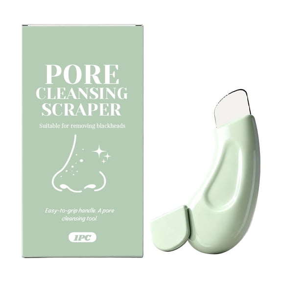 Ergonomic Blackhead Shovel Facial Pore Cleaner, Stainless Steel Blackhead Remover Tool for Nose and Chin, 1-Piece