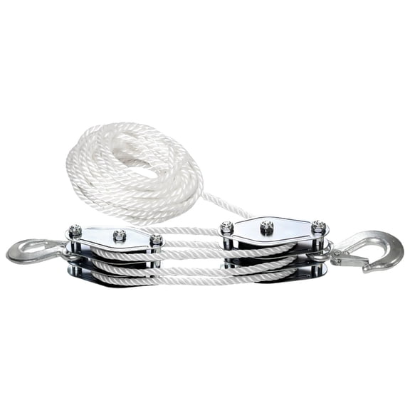 Ergonomic Block and Tackle Pulley System Rope Pulley Hoist with Lifting Power